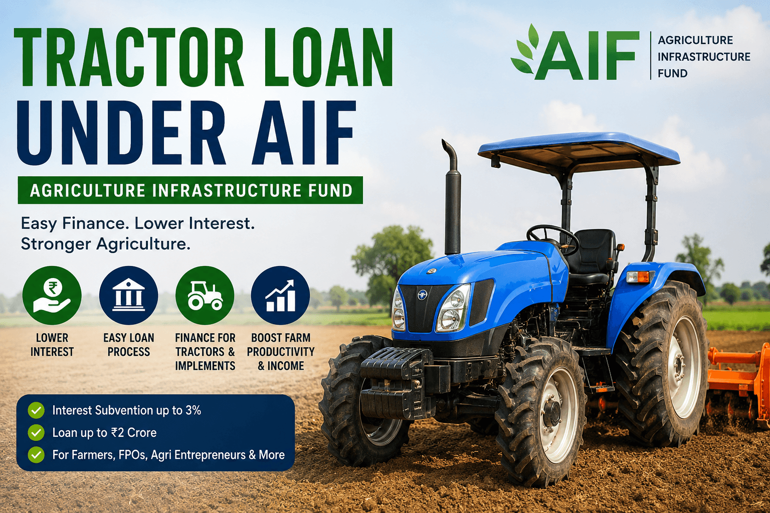 Essential 2026 Guide for Tractor Loan Under AIF Benefits and Eligibility
