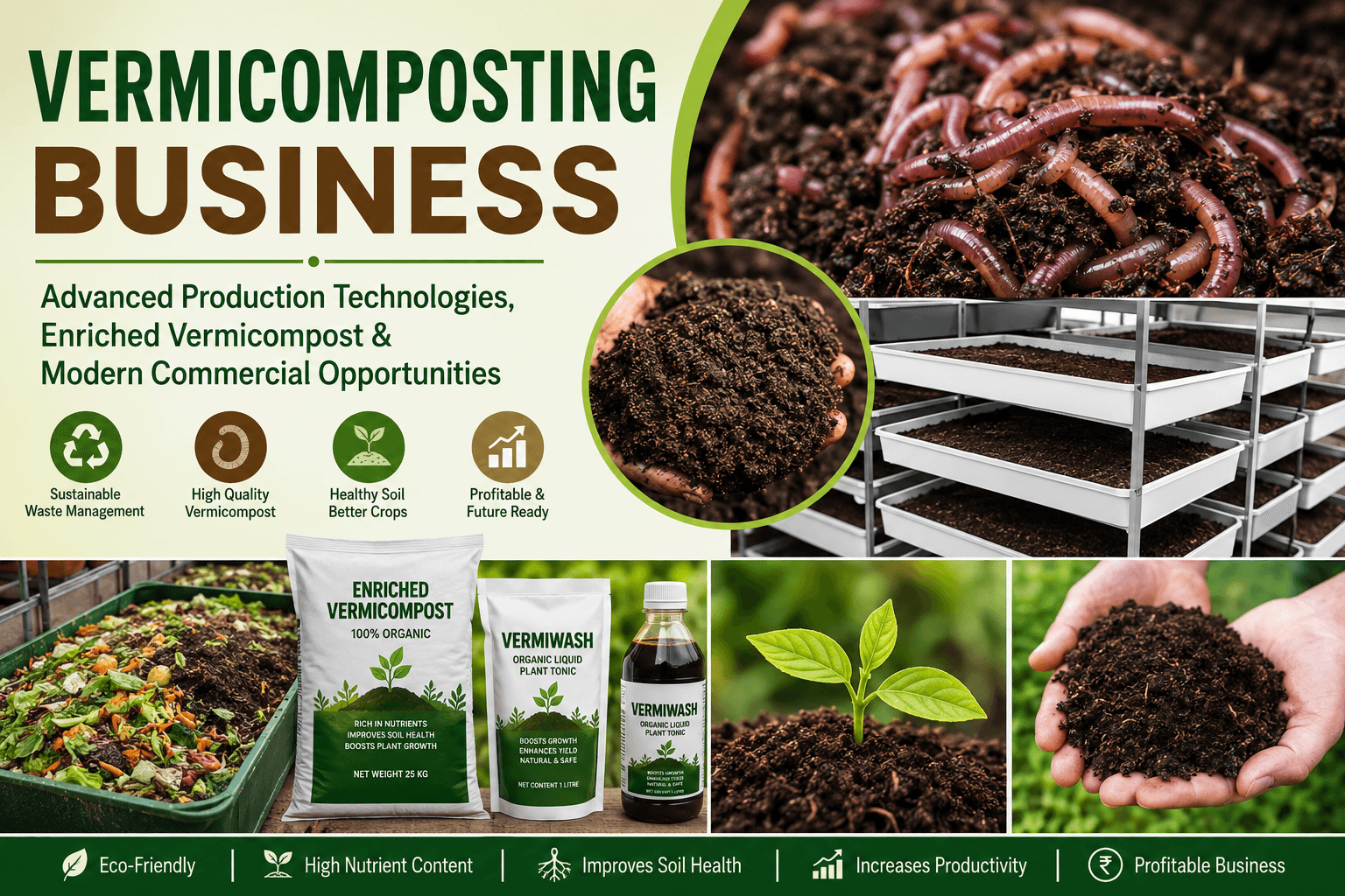 Vermicomposting Business: Advanced Production Technologies, Earthworm Science, and Modern Commercial Opportunities