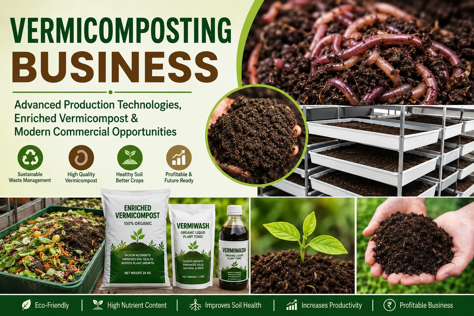 Vermicomposting Business: Advanced Production Technologies, Earthworm Science, and Modern Commercial Opportunities