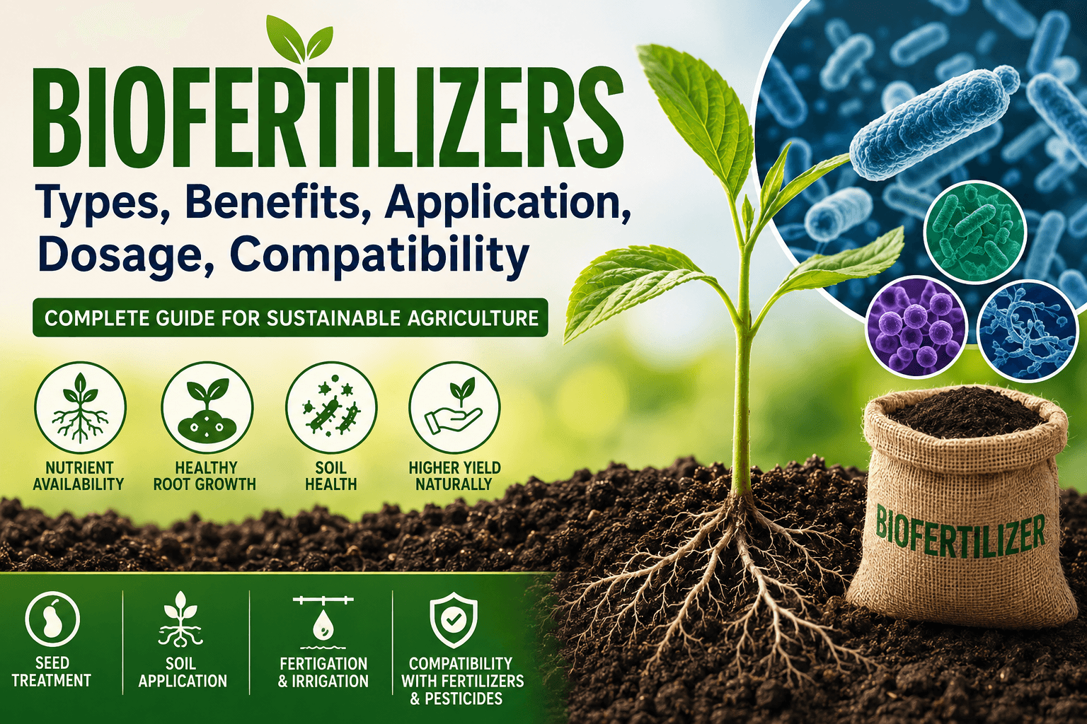 Biofertilizers: Types, Benefits, Application, Dosage, Compatibility and Modern Technologies