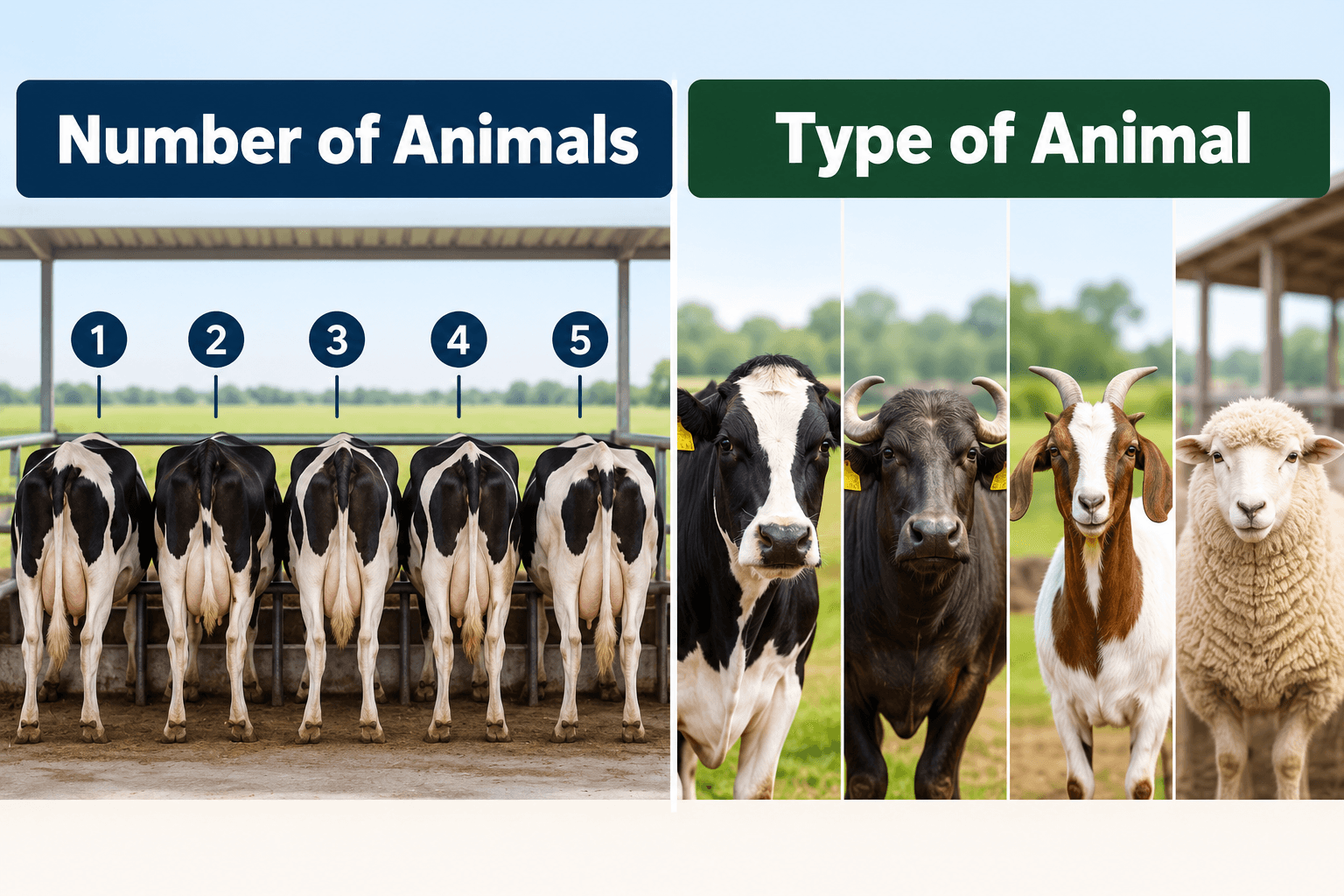 Dairy farming livestock selection for preparing a DPR