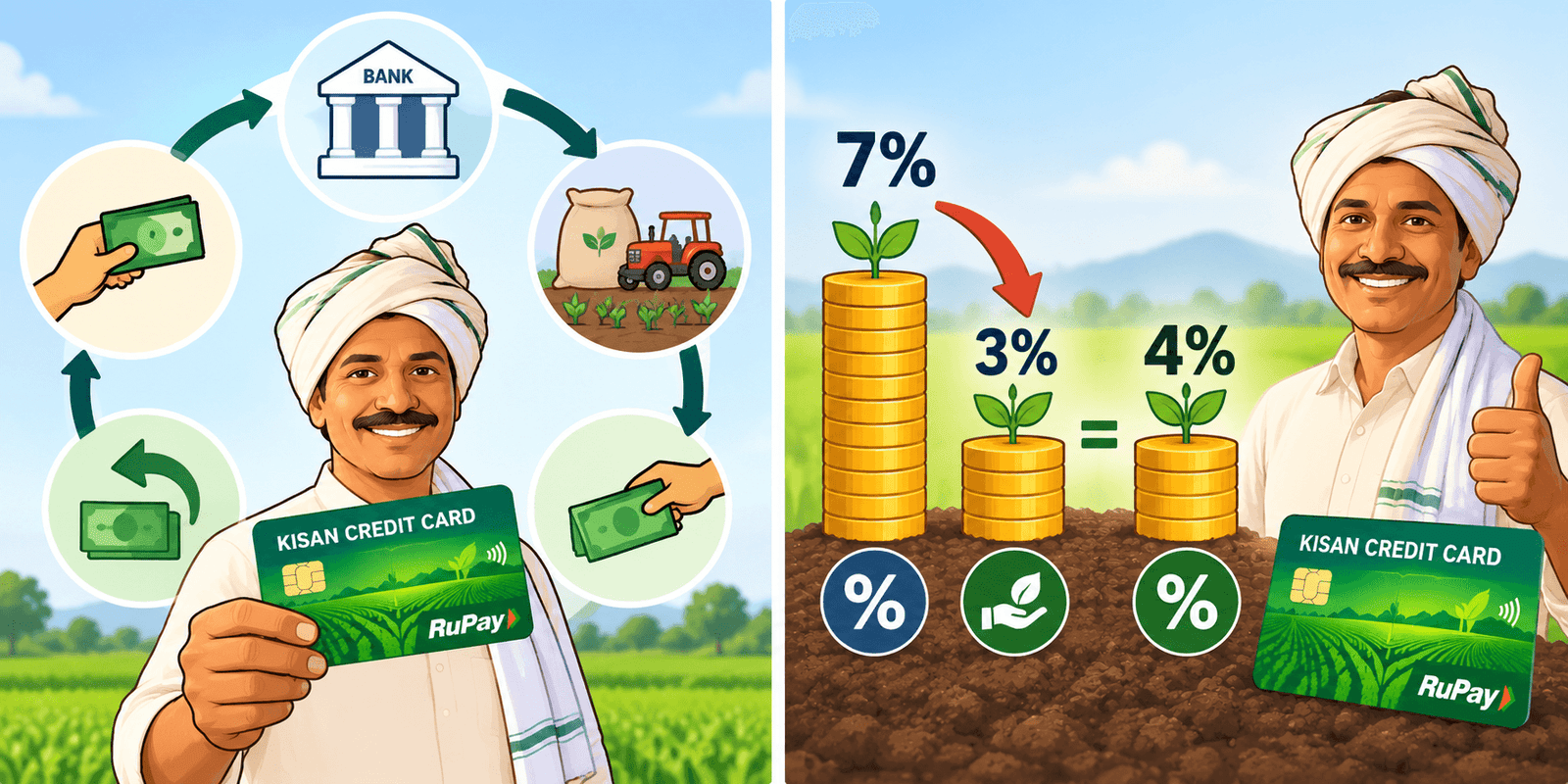 Kisan Credit Card KCC working process and interest benefits for farmers